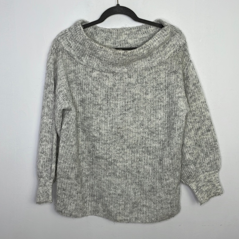 Simons heathered gray plush sweater